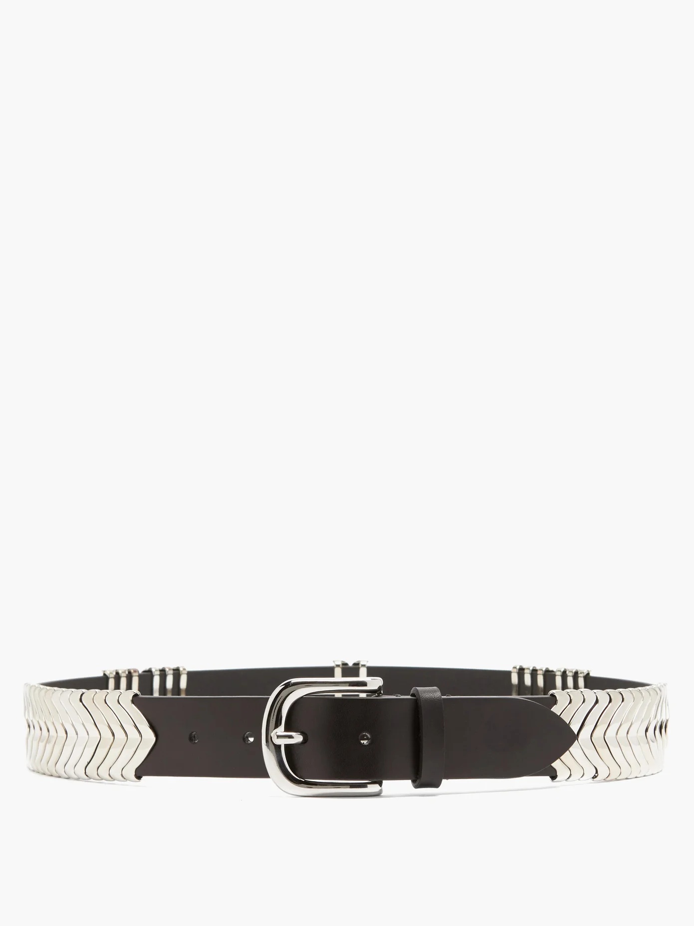 Theodora embellished leather belt - 5