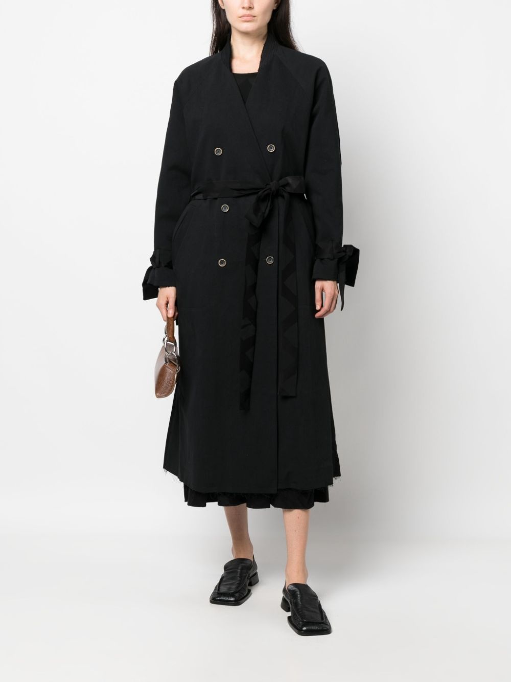 UMA WANG Caleb patterned-jacquard trench coat | REVERSIBLE