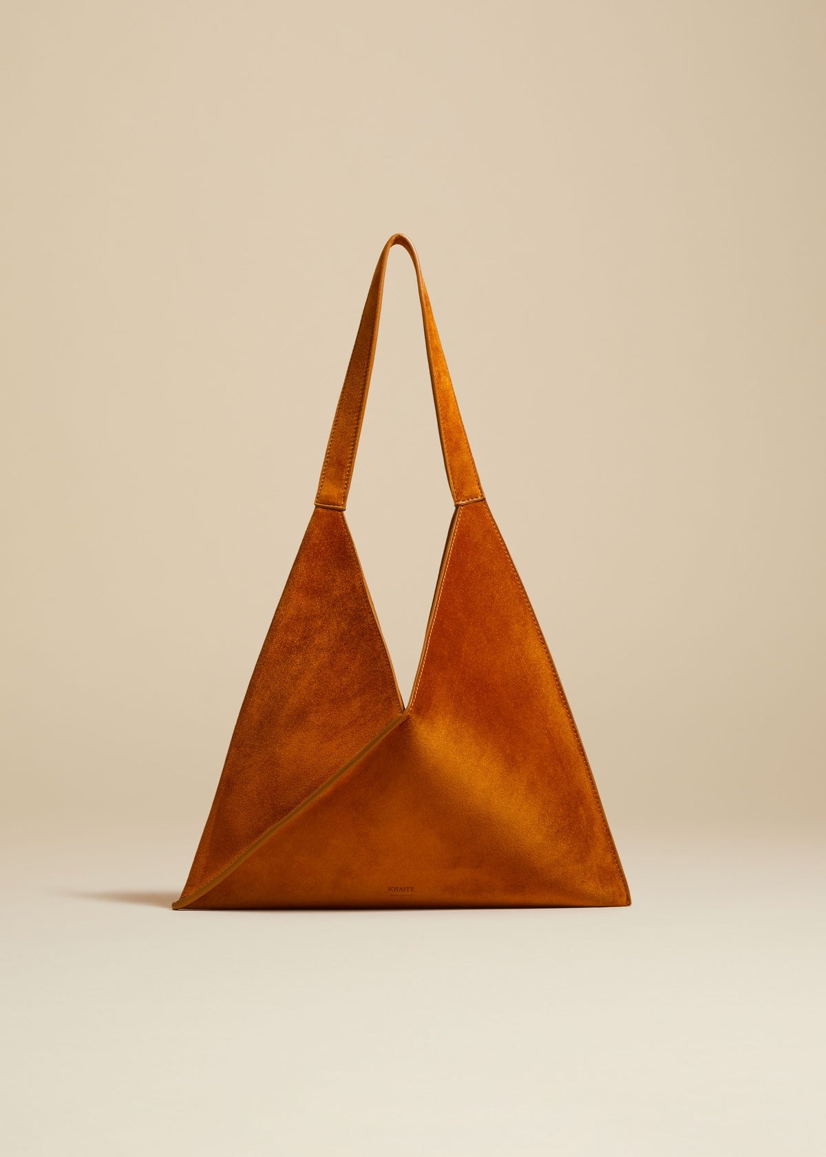 The Small Sara Tote in Caramel Suede - 1