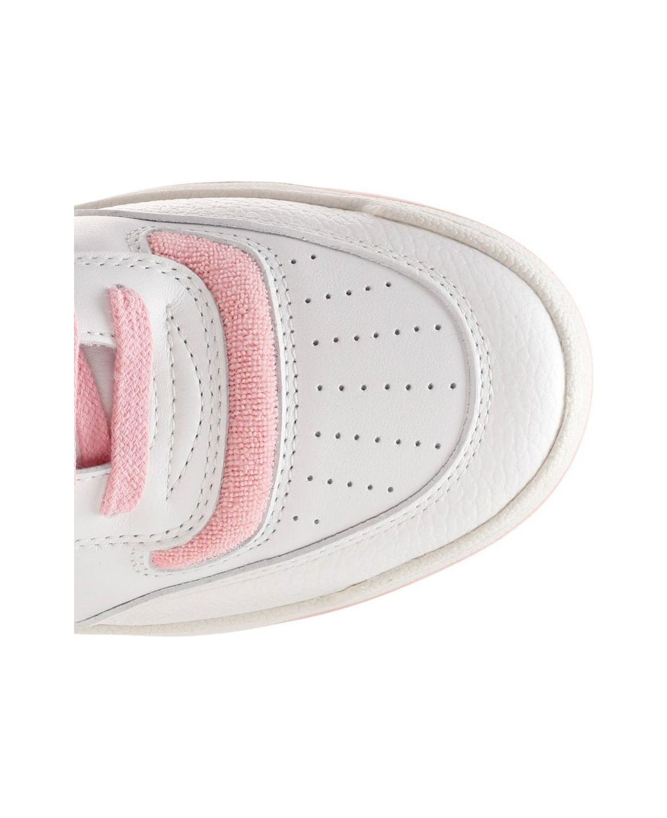Sl/80 White/pink Leather Sneakers - 4