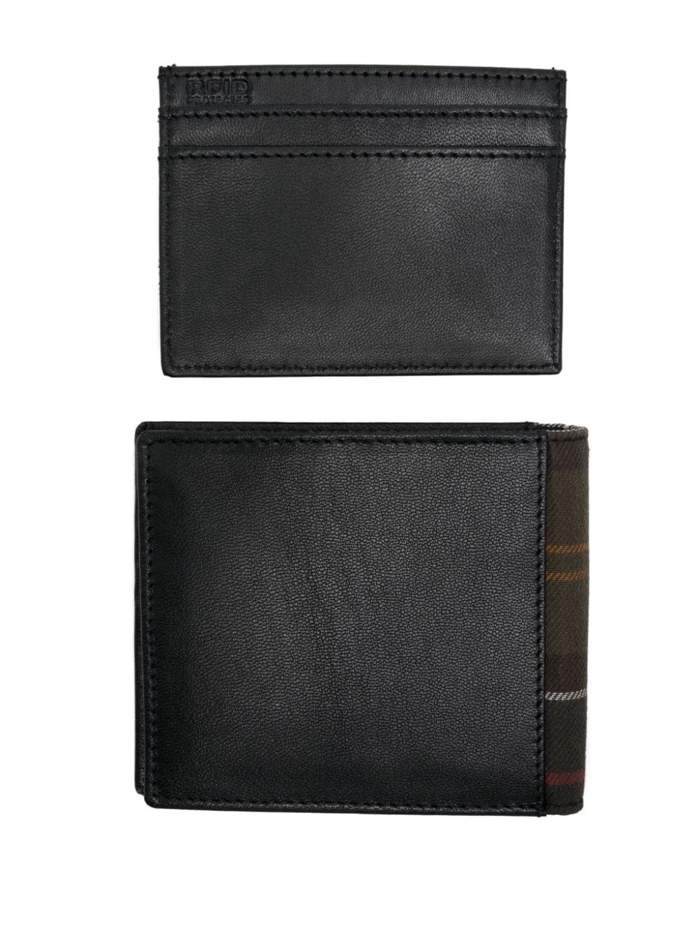 leather tartan wallet and cardholder set - 2