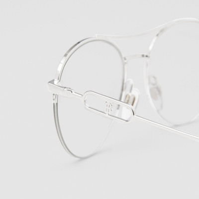 Burberry Monogram Motif Chain-link Detail Blue Light Glasses outlook