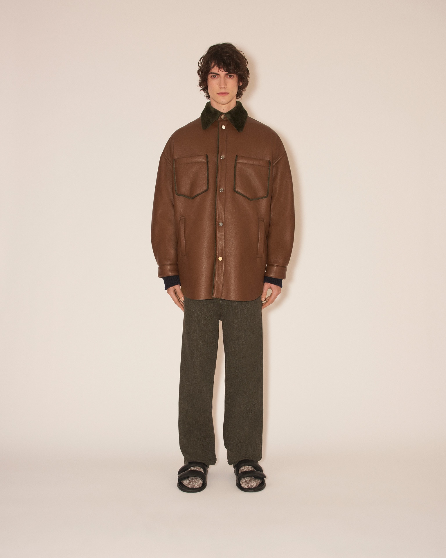 MATHIS - Long sleeve overshirt - Dark khaki - 2