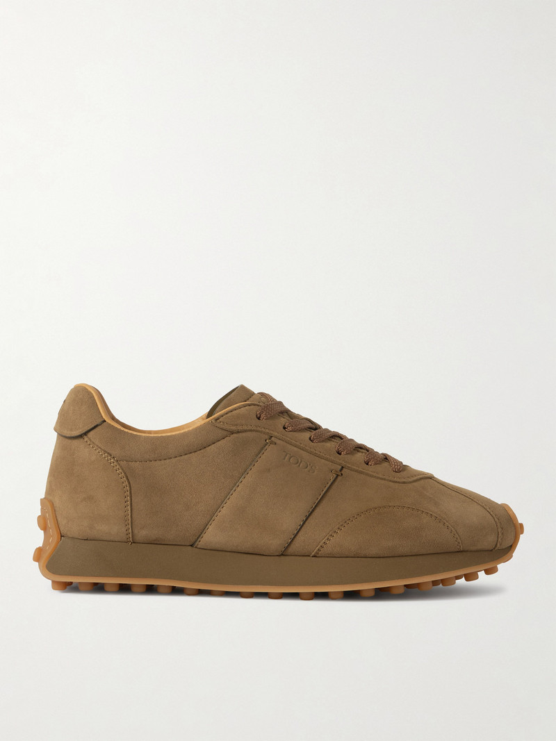 Sportivo Active Leather-trimmed Suede Sneakers 1