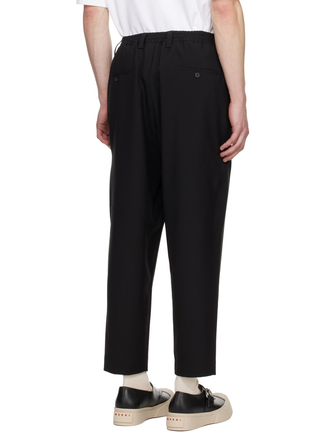 Black Drawstring Trousers - 3