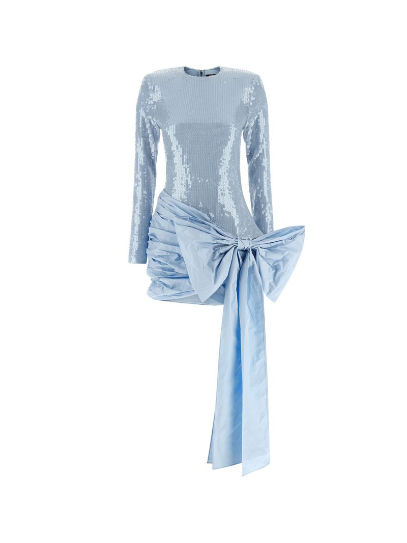 sequinned bow-detail mini dress 1