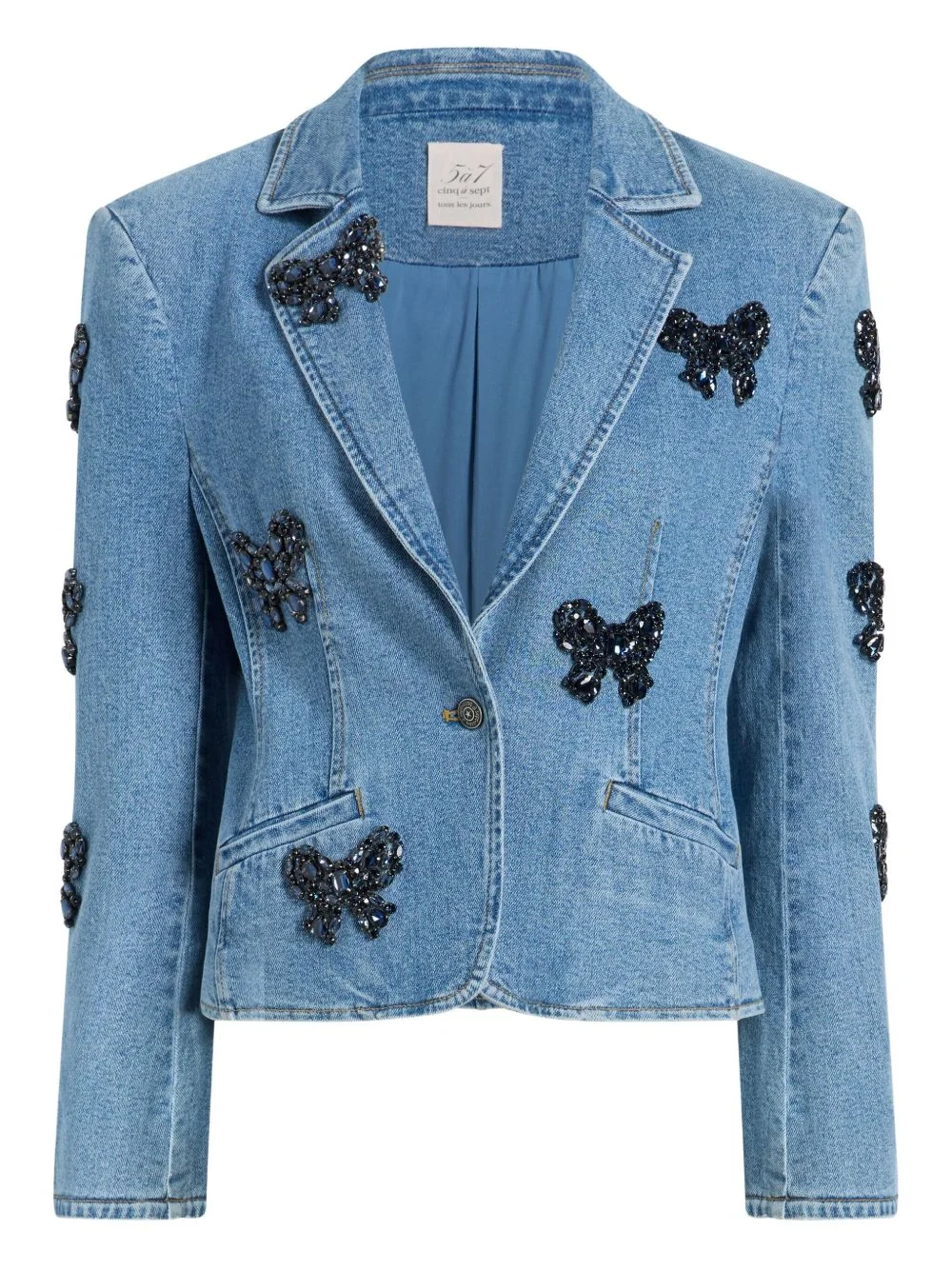 Le Petit Khloe bow-detail long-sleeve blazer - 1