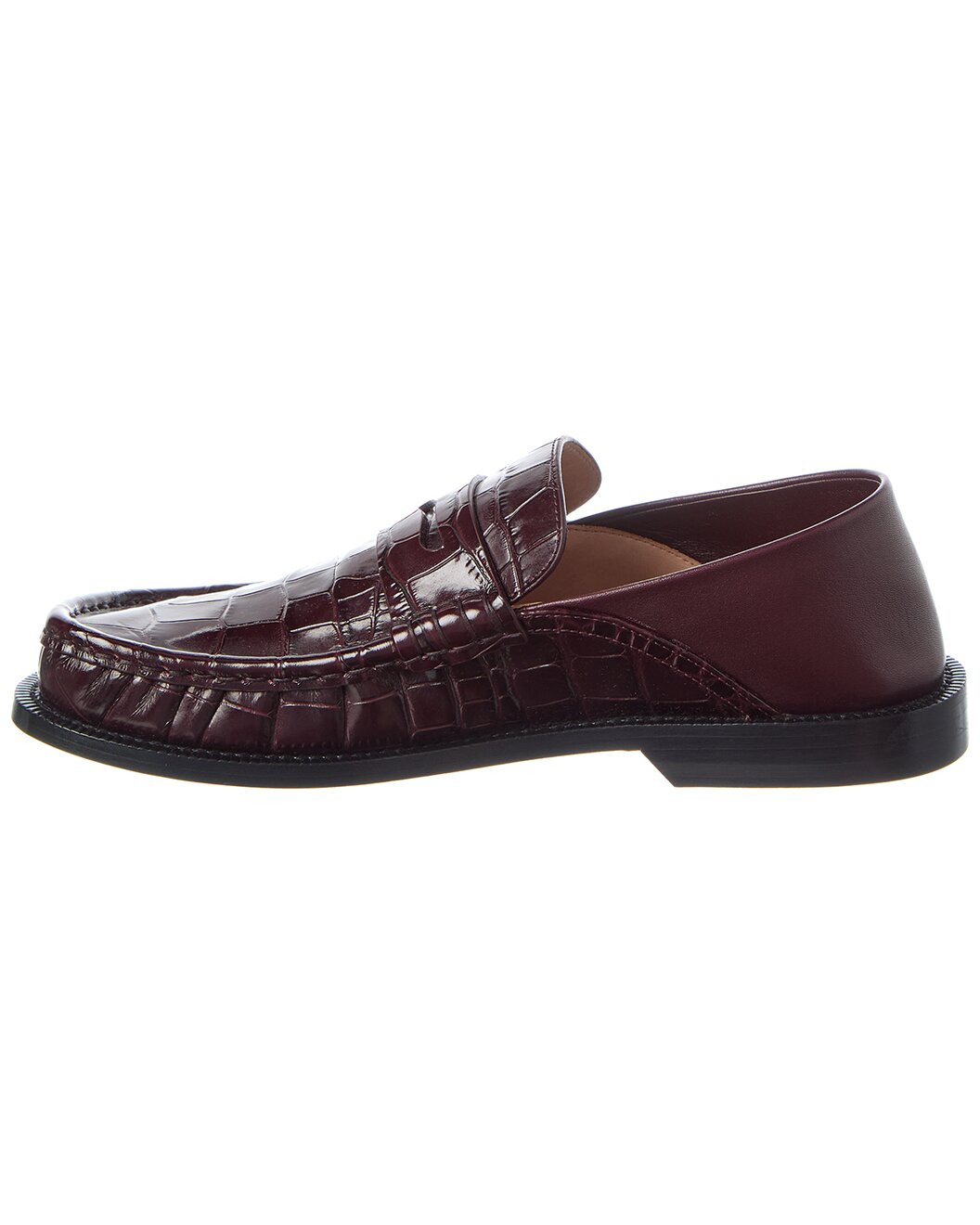 Loewe Campo Croc-Embossed Leather Loafer - 2