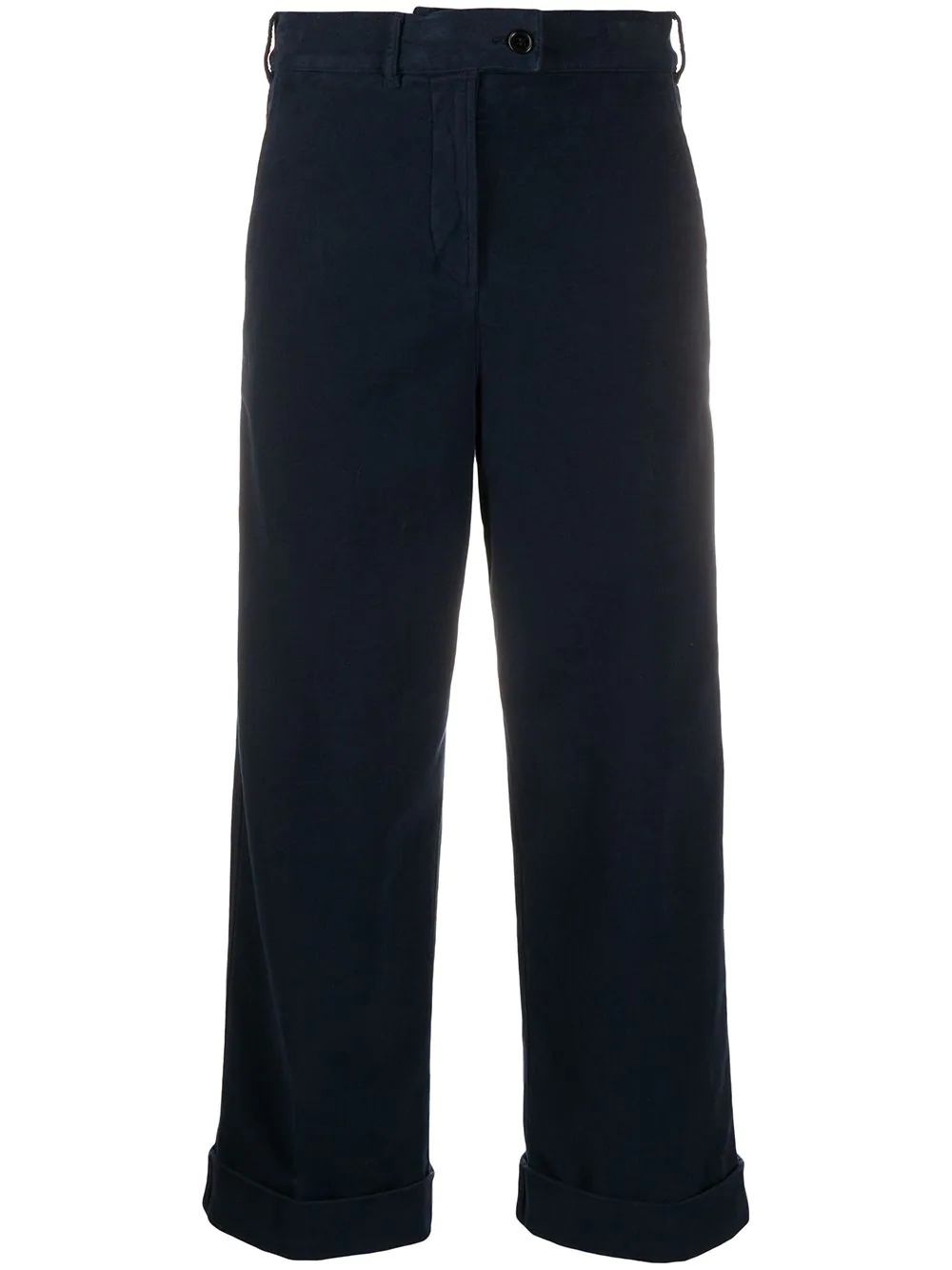 cropped wide leg trousers - 1