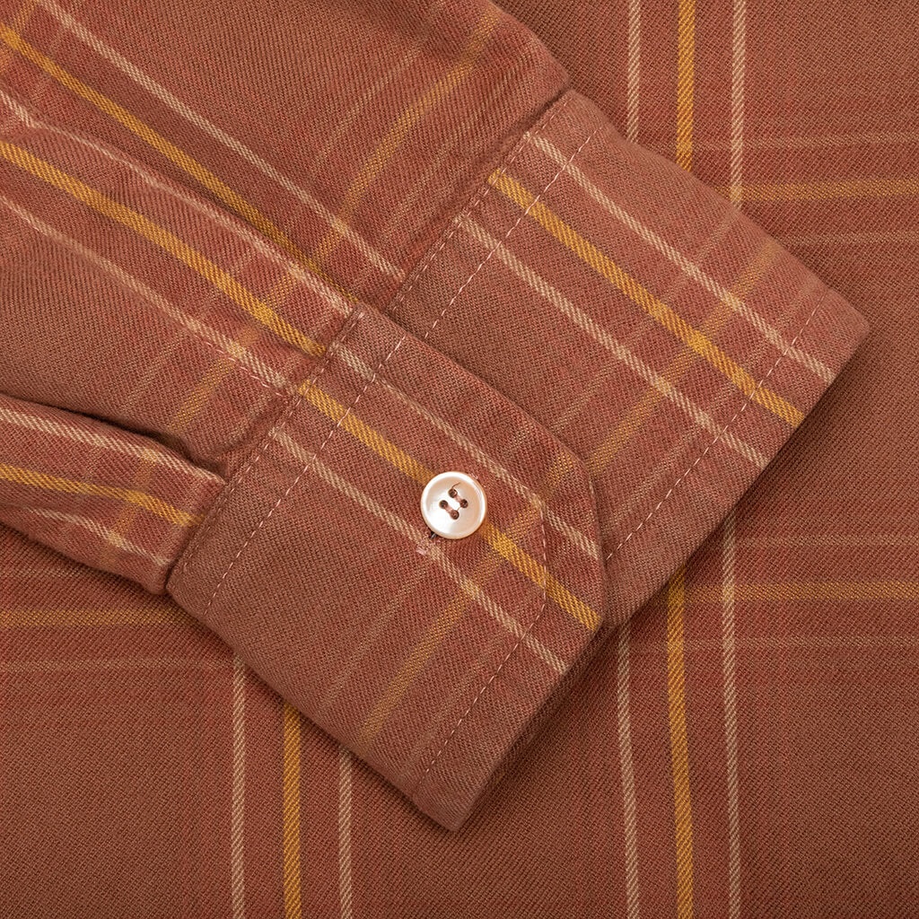 CHECK OVERSIZED SHIRT - BRICK - 4
