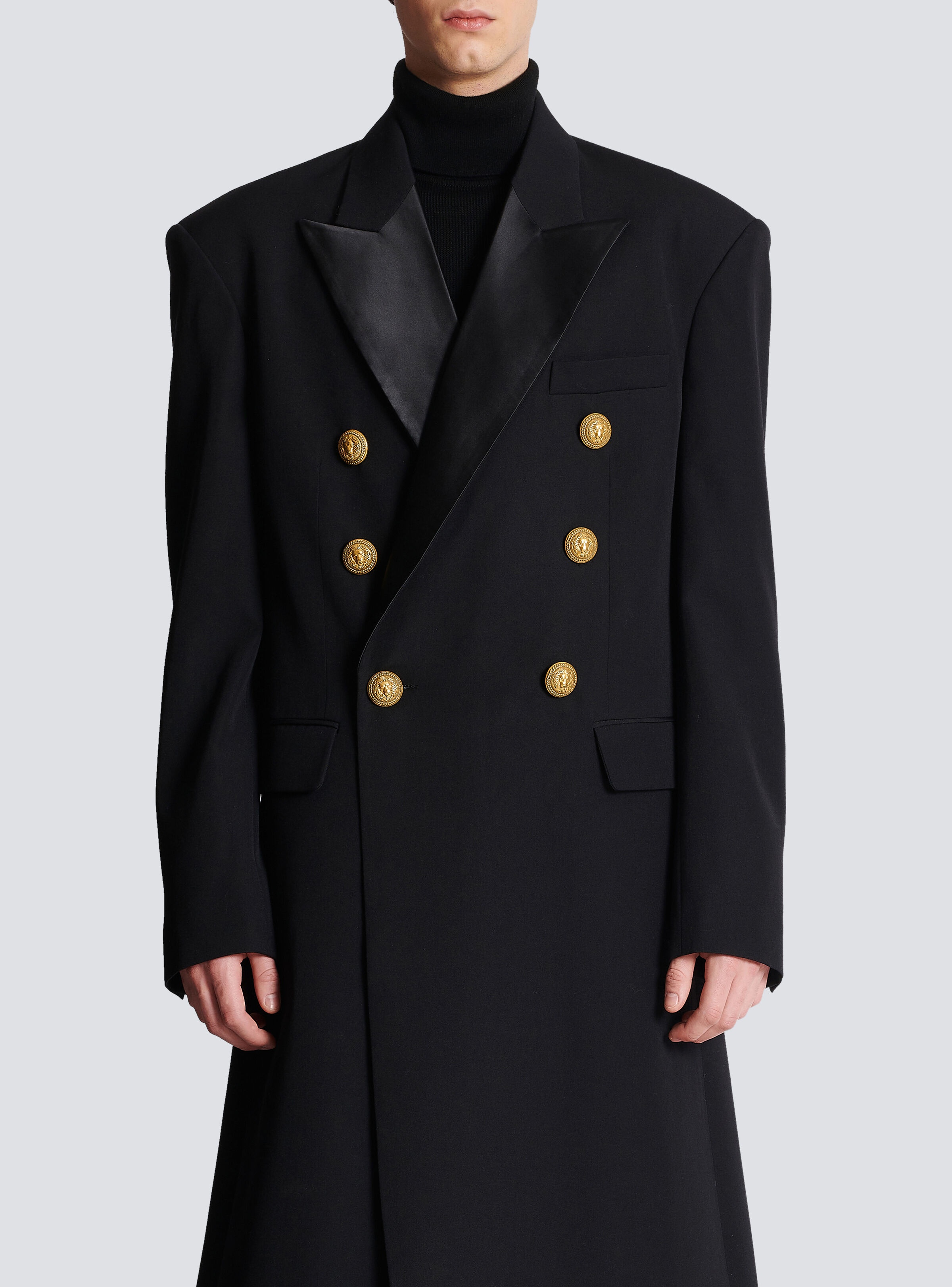 Long military-style coat