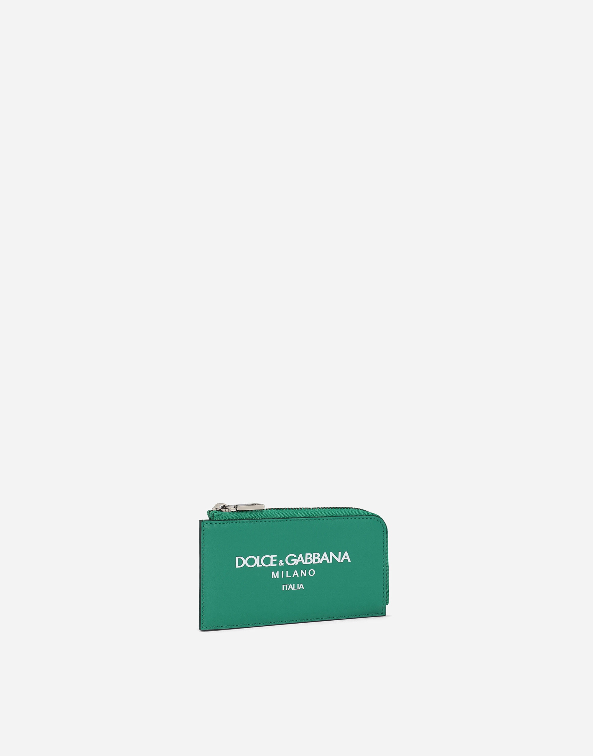 Calfskin card holder with logo - 2
