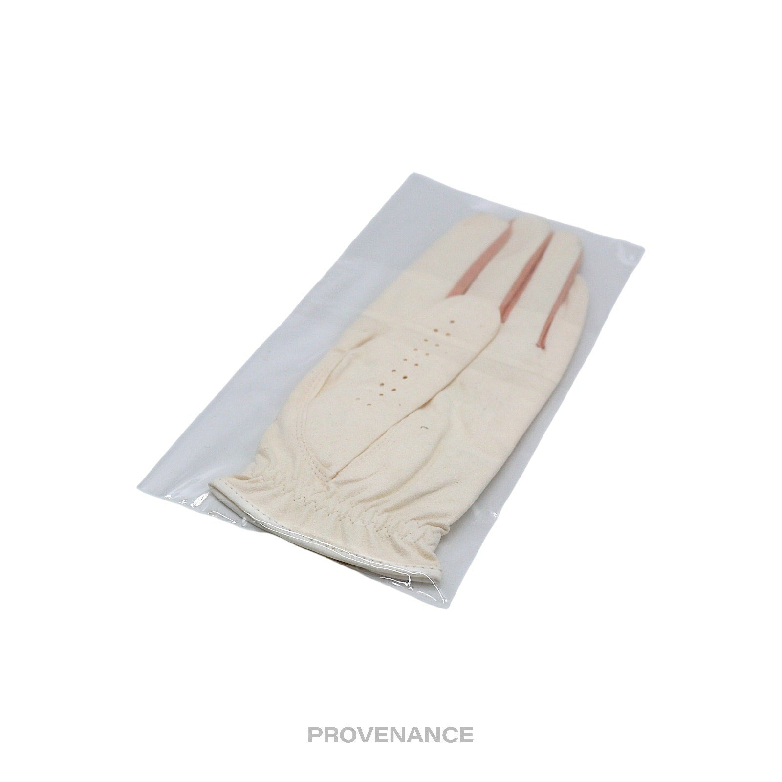 Balenciaga Logo Golf Glove - Peach Pink Cabretta Leather - 3