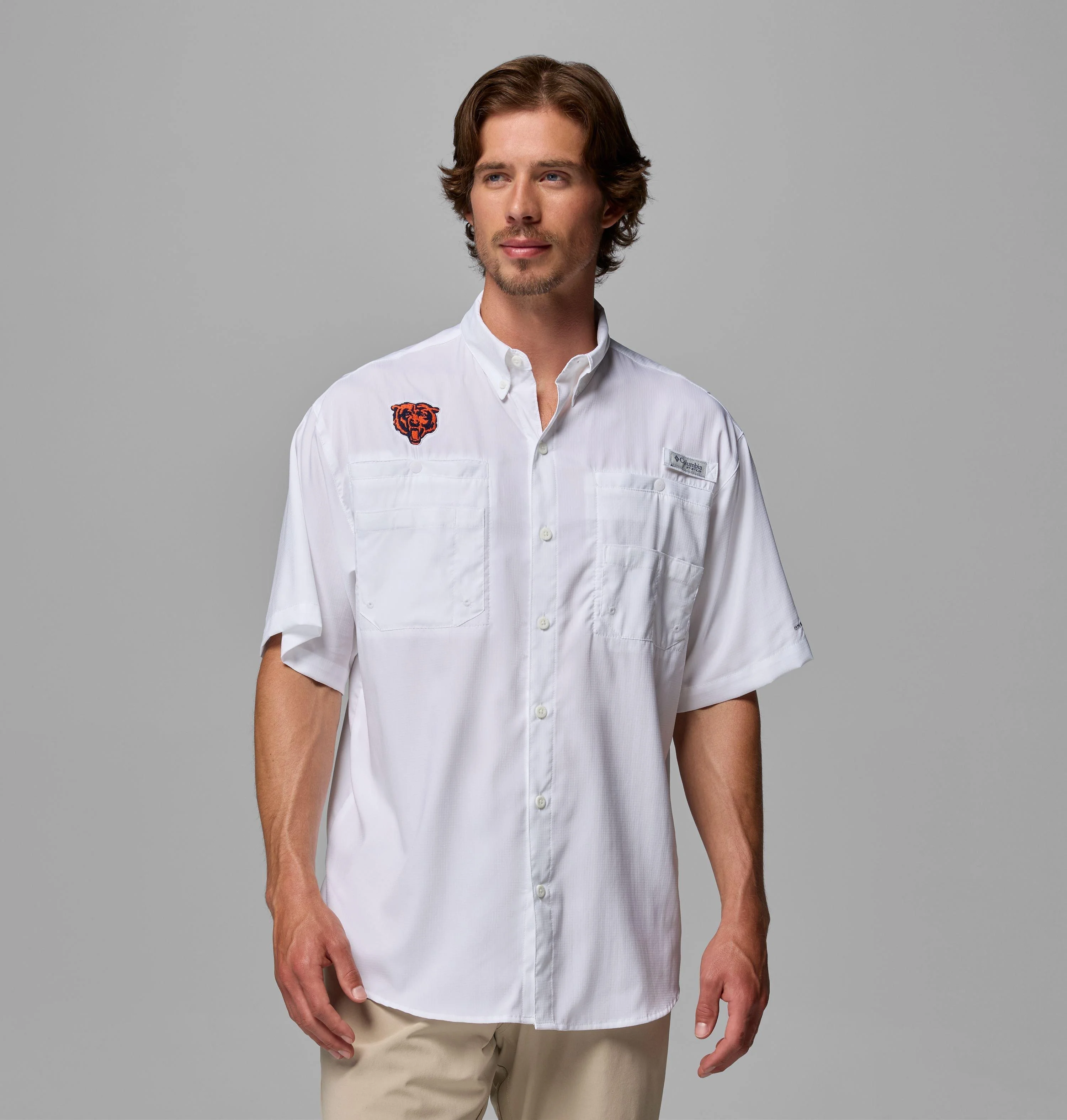 Men's PFG Tamiami Short Sleeve Shirt - Chicago Bears - 1