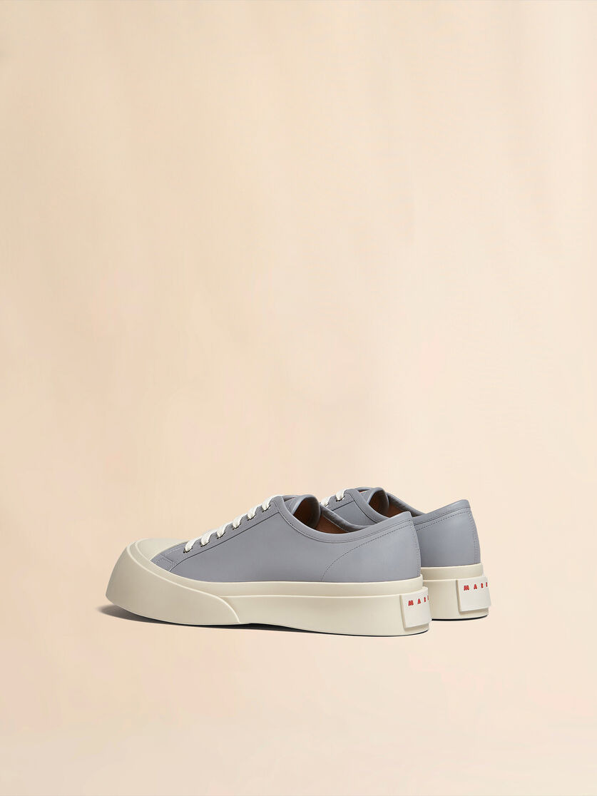 GREY NAPPA LEATHER PABLO SNEAKER - 3