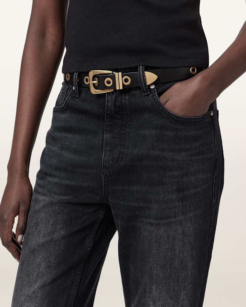 ALLSAINTS JULIA LEATHER EYELET BELT outlook