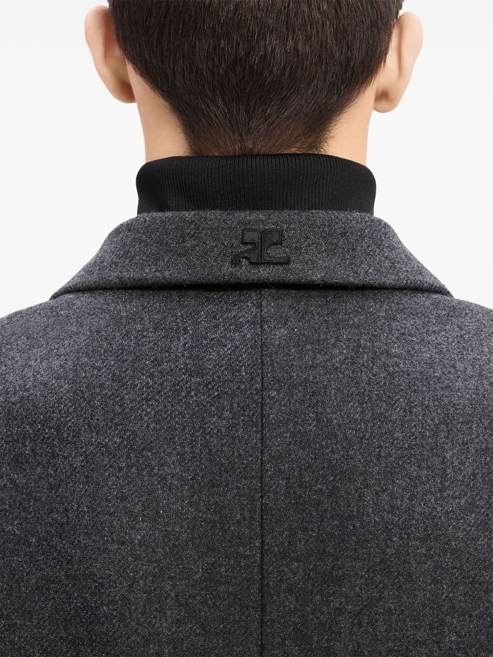 notched-lapels single-breasted coat - 6