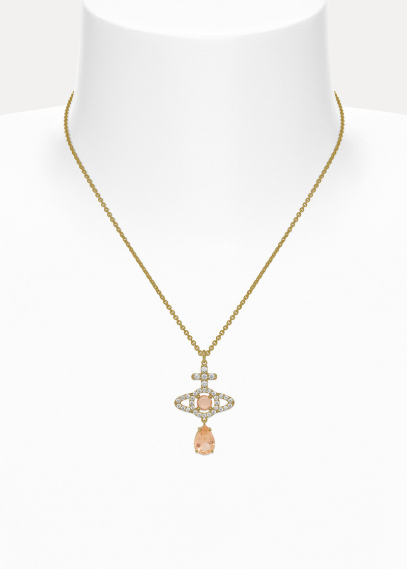 Vivienne Westwood Vivienne Westwood Olympia Pavé Drop Pendant Necklace outlook