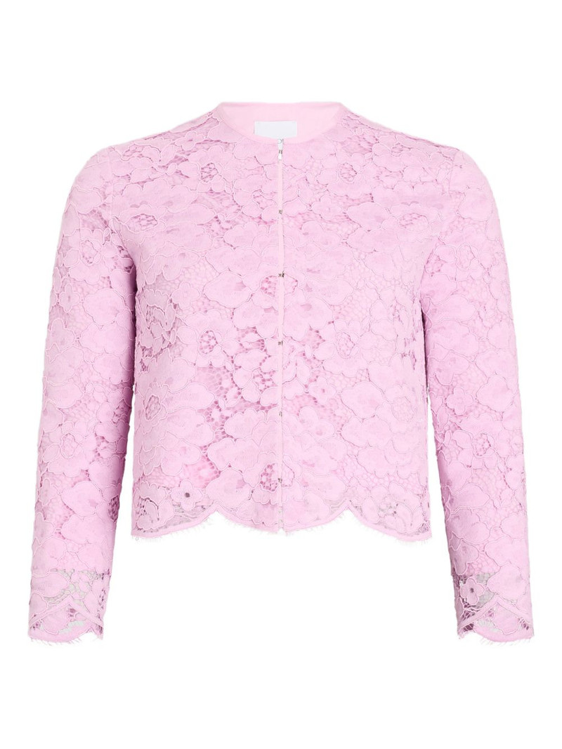 lace collarless jacket 1