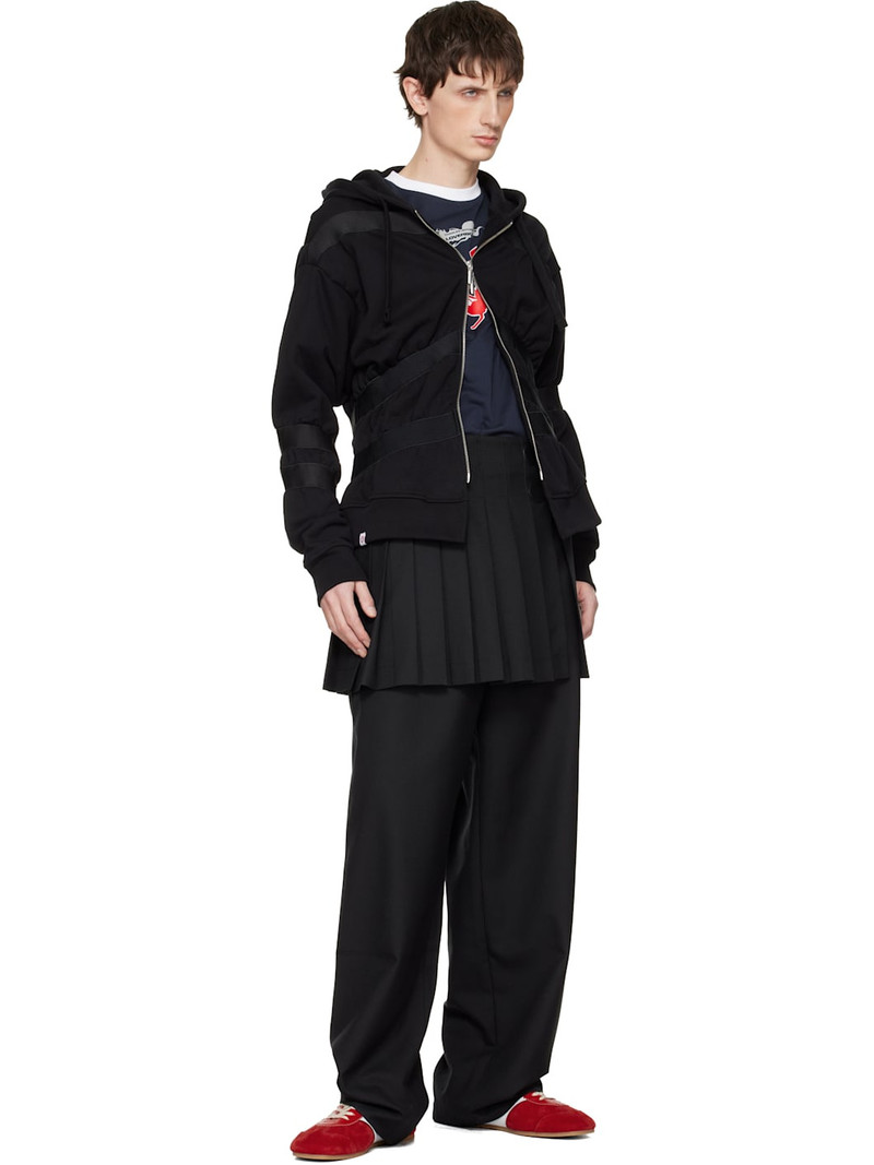 CHARLES JEFFREY LOVERBOY Black Taped Up Hoodie outlook