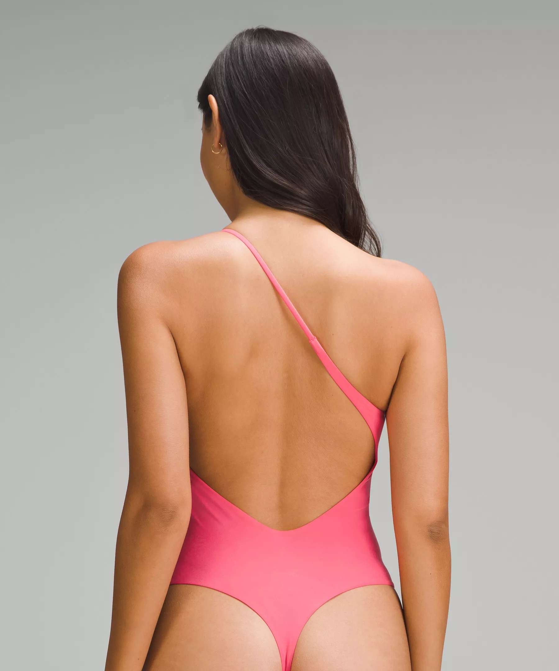 Wundermost Ultra-Soft Nulu One-Shoulder Spaghetti-Strap Bodysuit - 3