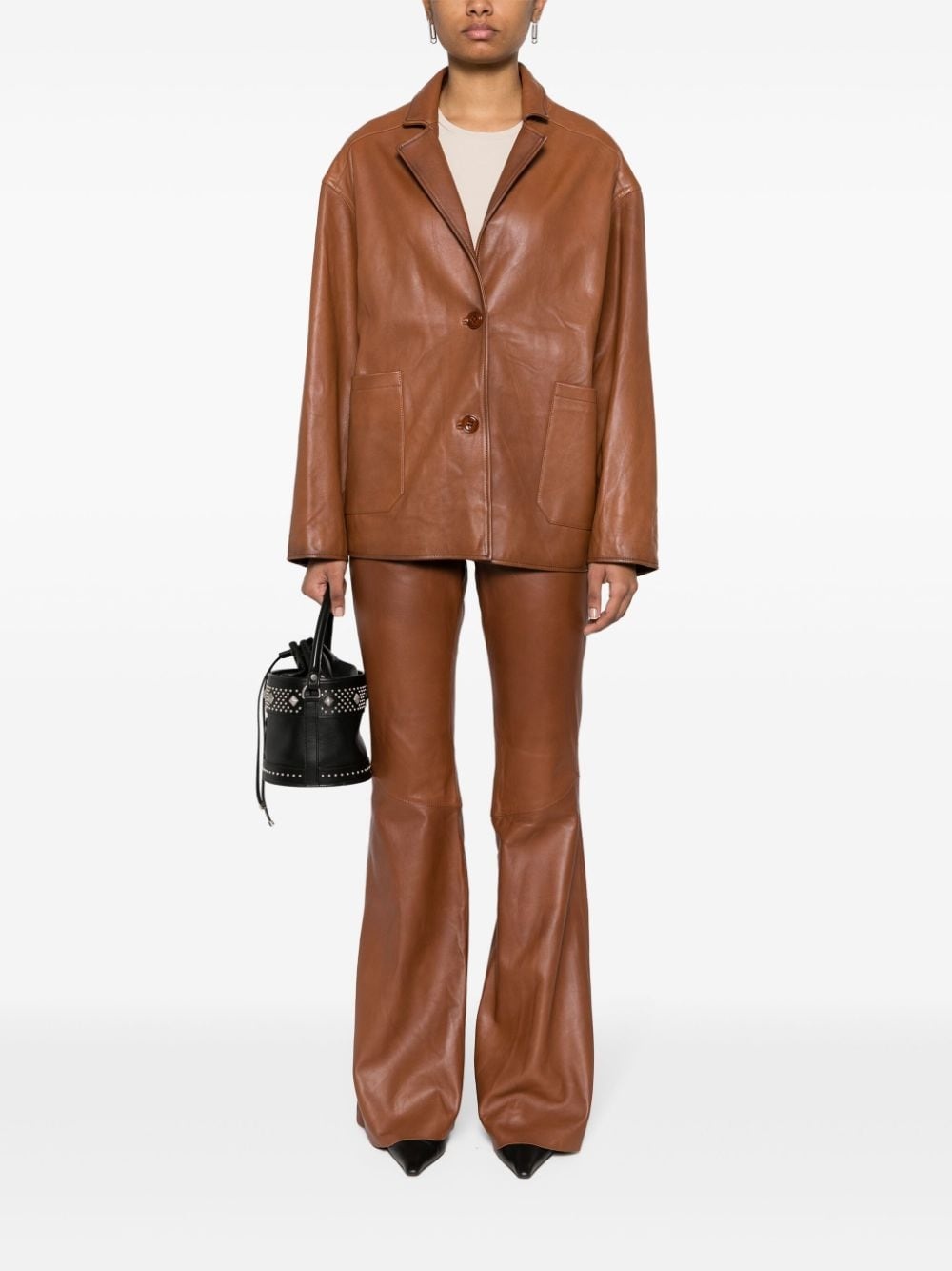 Sleek Statement leather trousers - 2