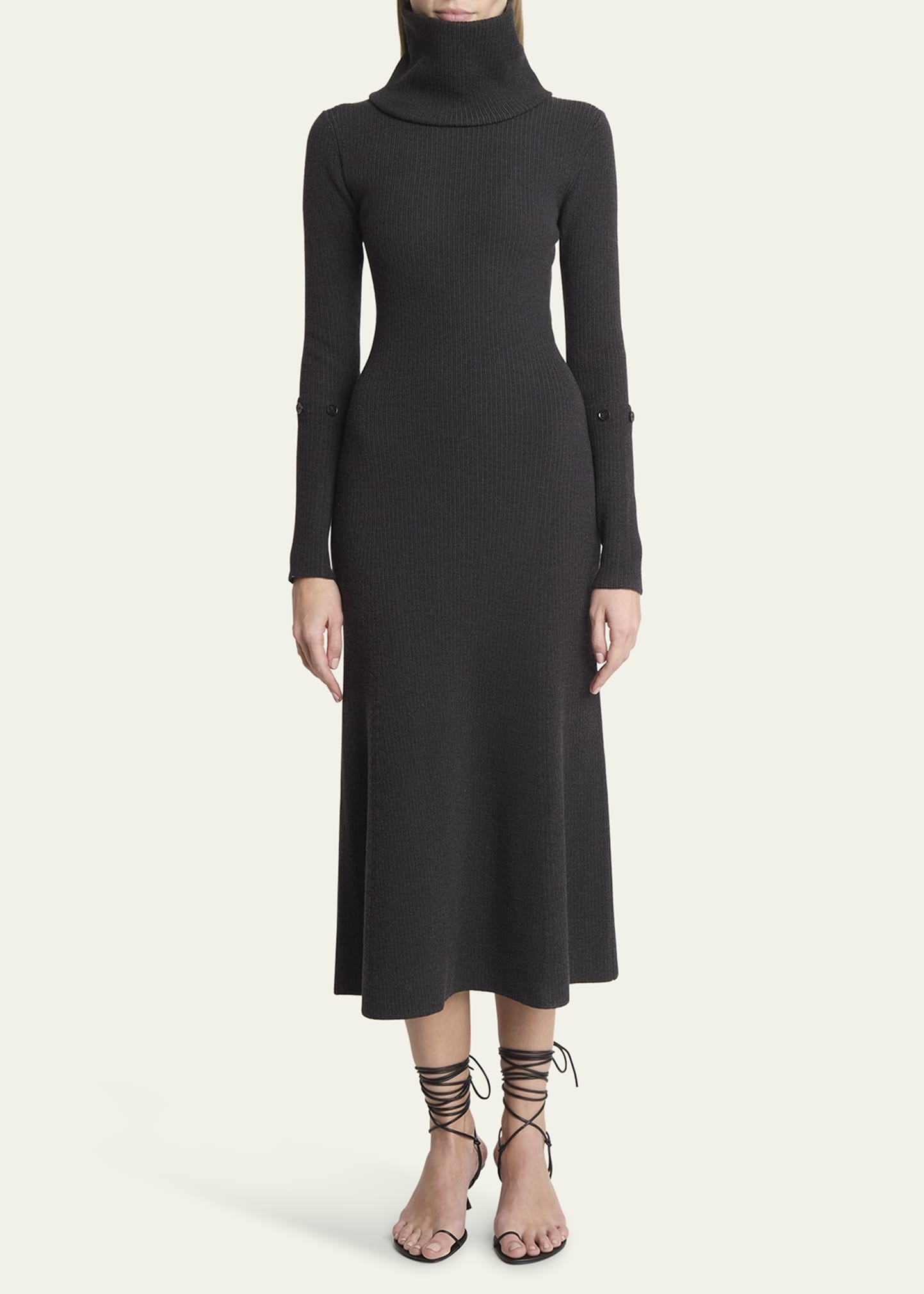 Jocelyn Midweight Viscose Rib-Knit Dress - 2