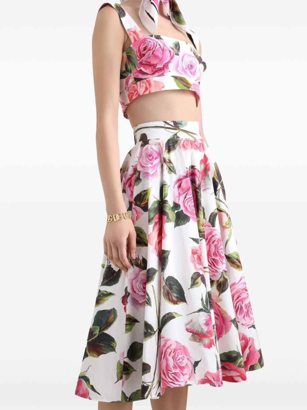 floral-print midi skirt - 4
