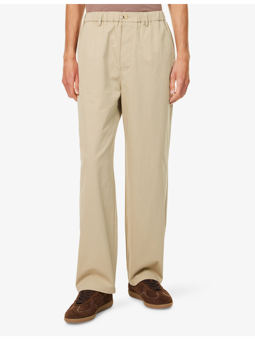 Easy Straight-Leg Cotton Trousers - 3