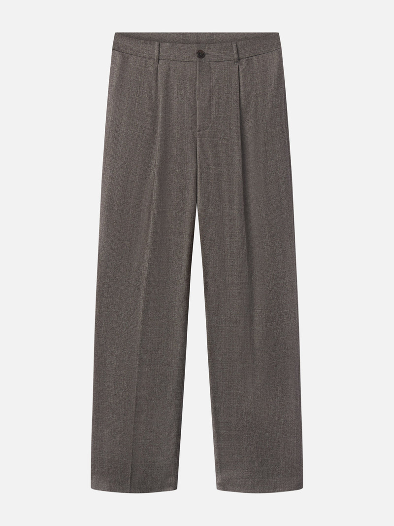 Wide Leg Flannel Trousers 1
