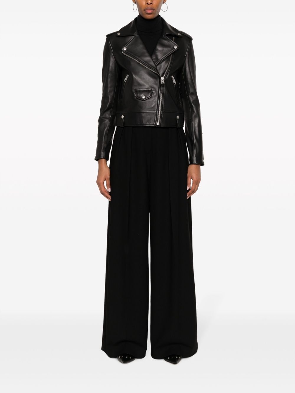 Baya off-centre leather jacket - 2
