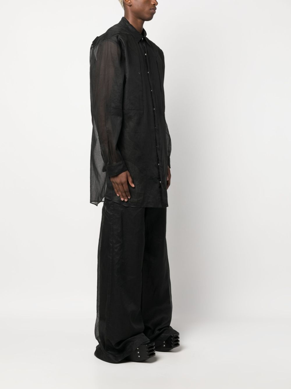 Jumbo Fogpocket semi-sheer shirt - 3