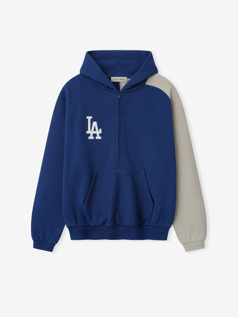 Dodgers Raglan Half Zip Sport Hoodie - 1