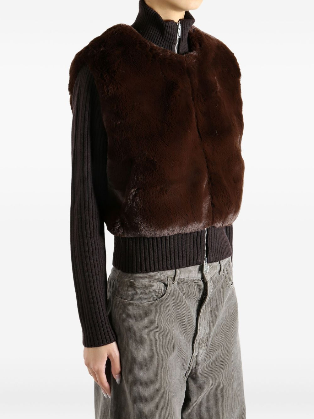 fur zip knitwear - 3