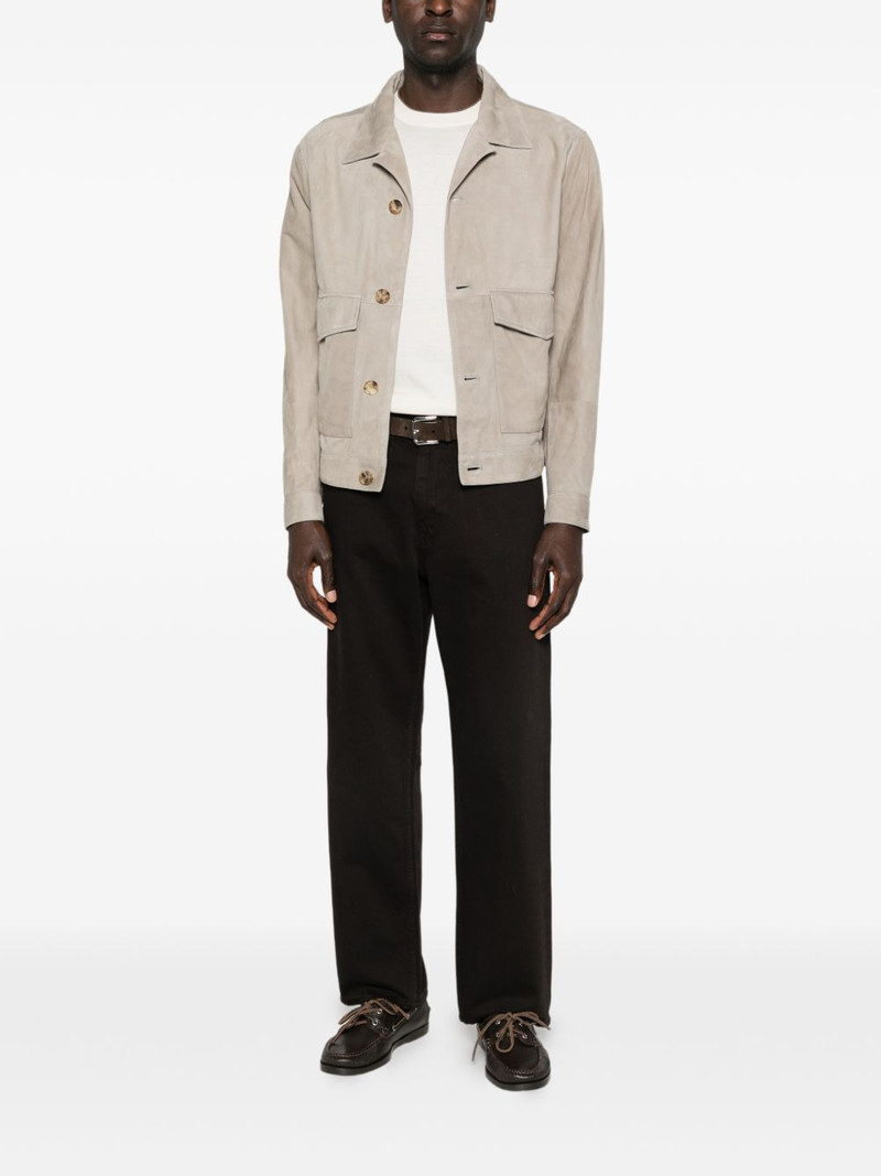 Brunello Cucinelli pocket leather jacket outlook