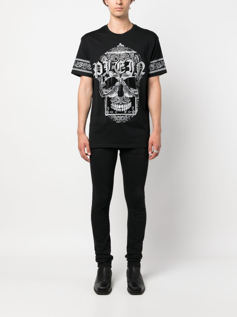 PHILIPP PLEIN SS Paisley Strass 티셔츠 outlook