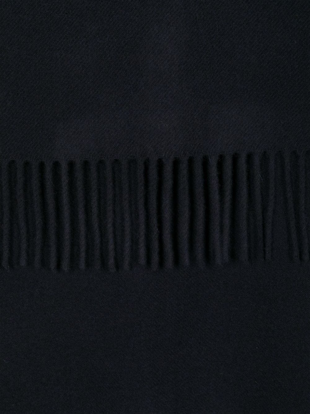 x Ganni logo-patch wool scarf - 2