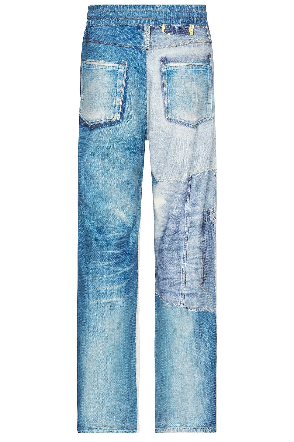 Unisex Denim Trompe LOeil Mesh Pants - 2