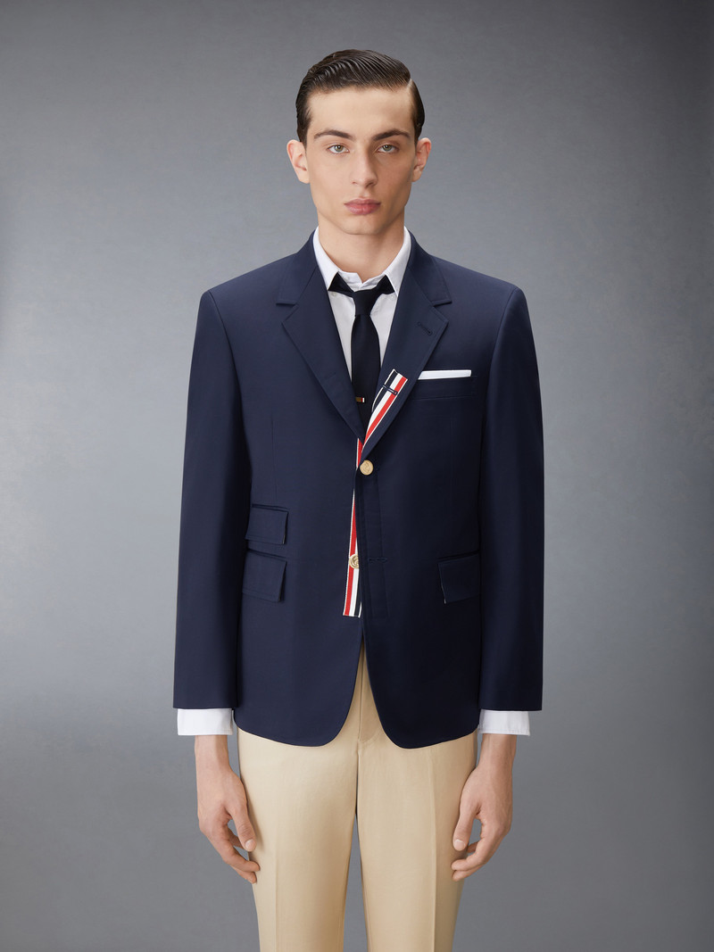 Thom Browne TYPEWRITER CLOTH GROSGRAIN PLACKET SPORT COAT outlook