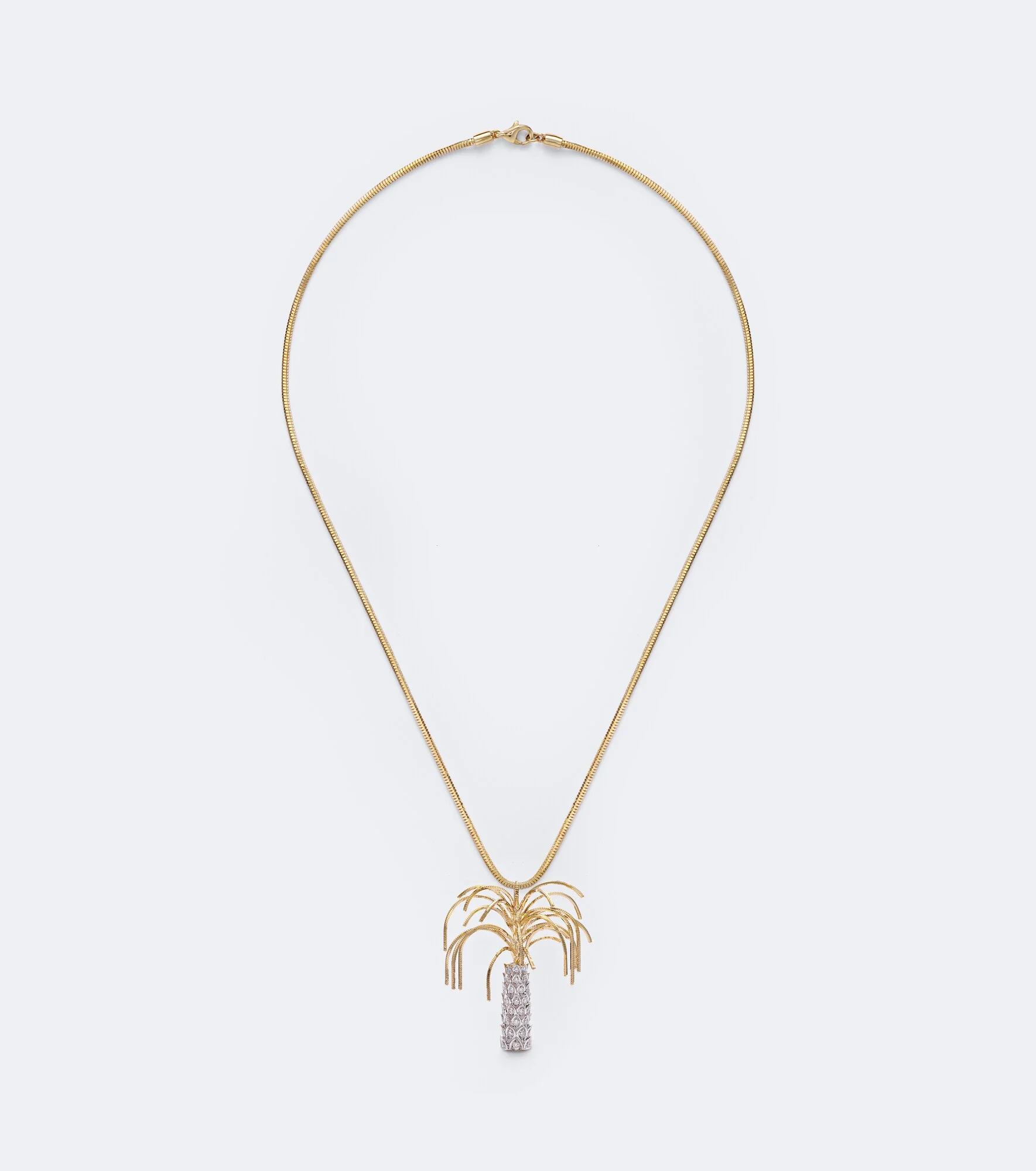 Palmier 9kt and 18kt gold pendant necklace with diamonds - 1