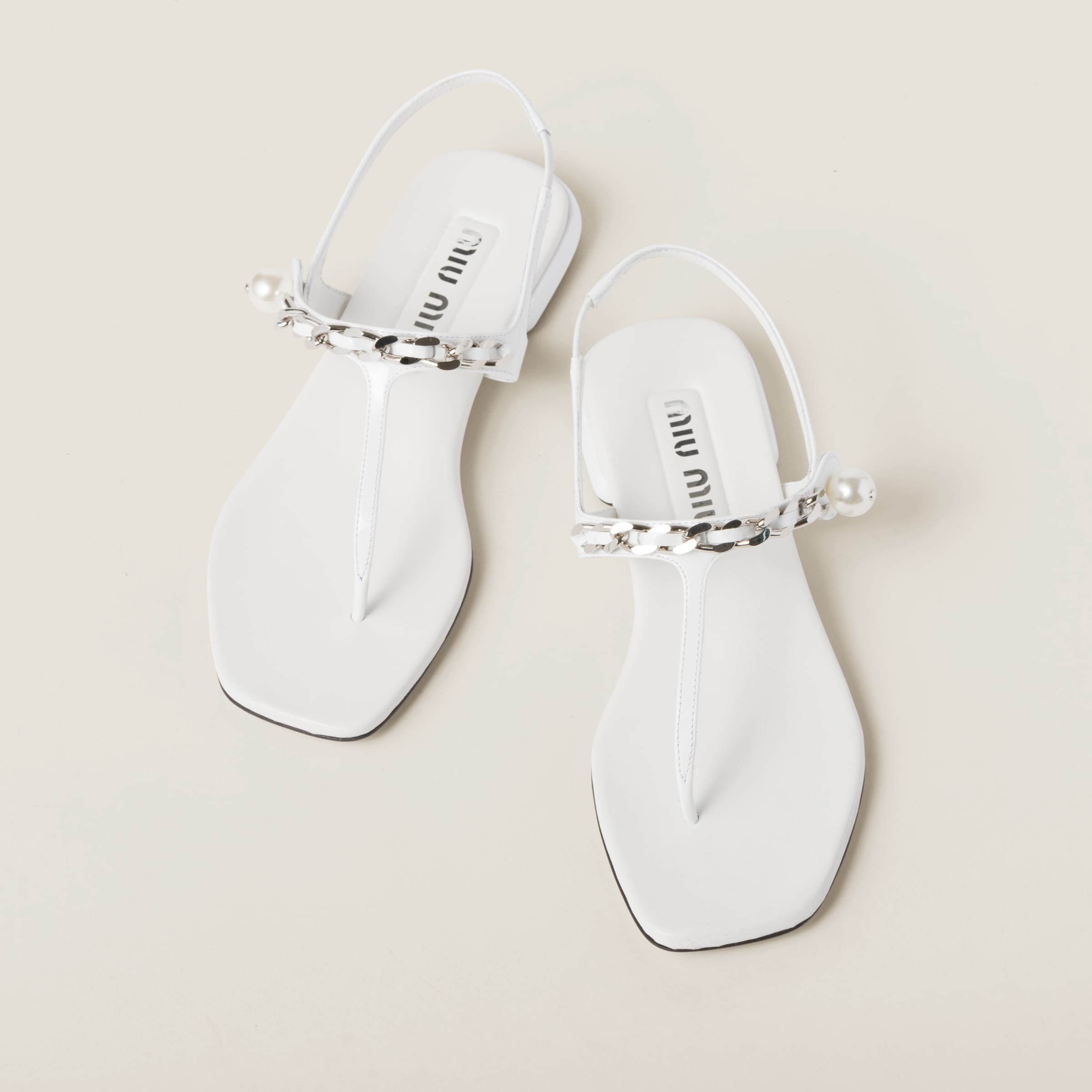 Patent leather thong sandals - 4