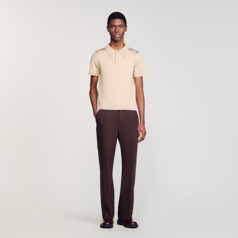 Sandro SHORT-SLEEVE KNITTED POLO SHIRT outlook