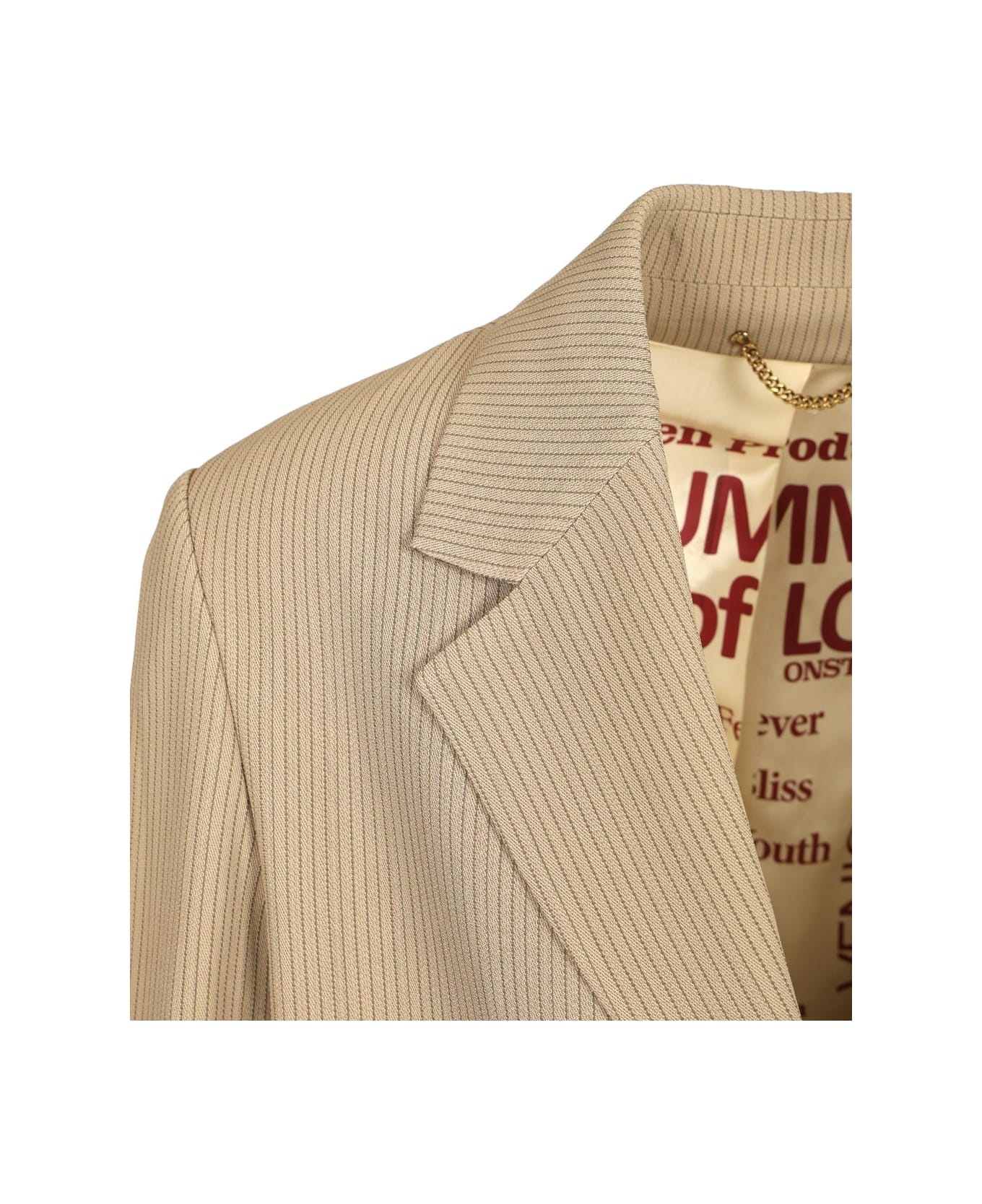 Journey M's Decontructed Jacket Lowell Pinstripe Blend Viscose Fabric - 3