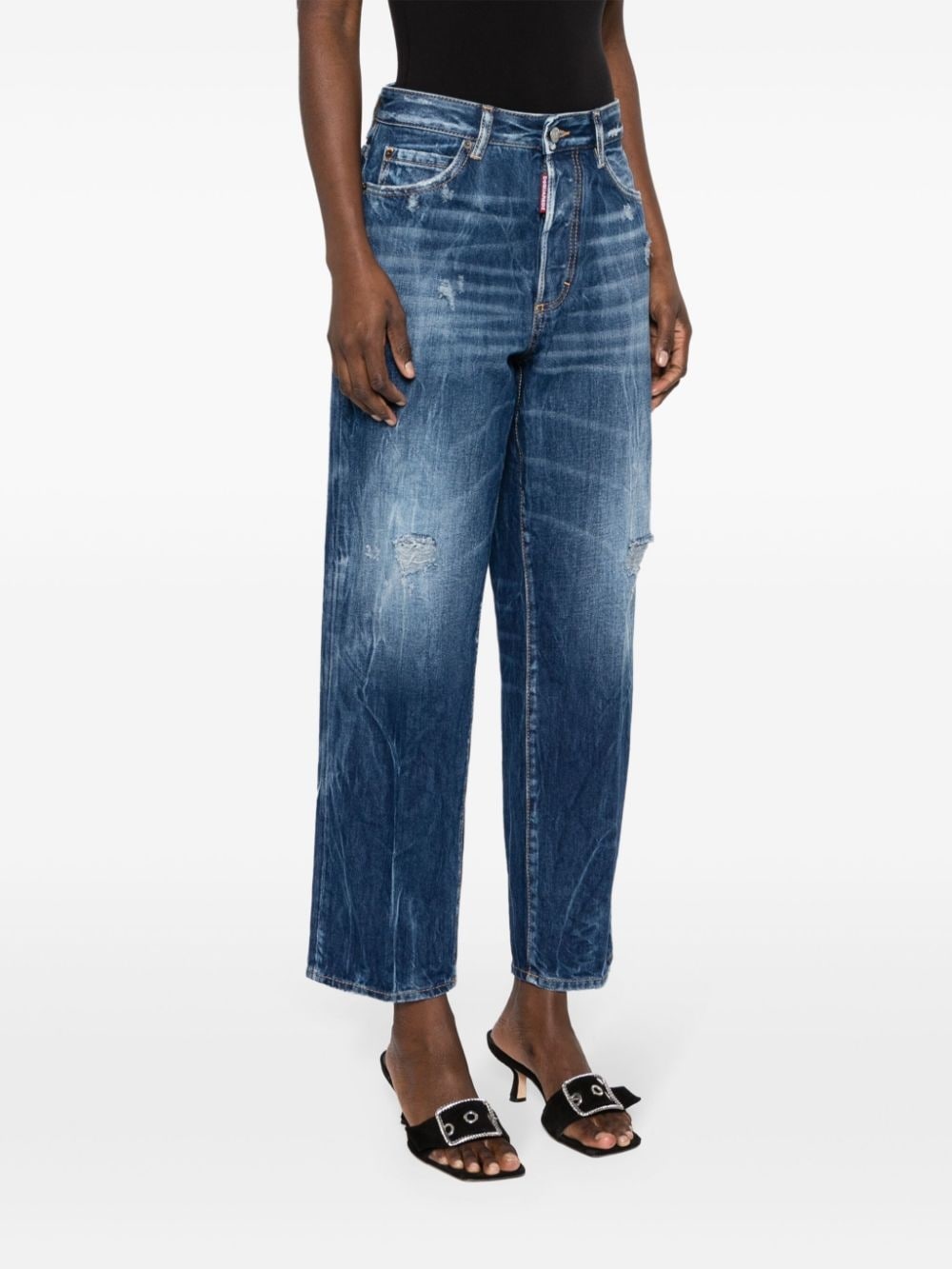 mid-rise straight-leg jeans - 3