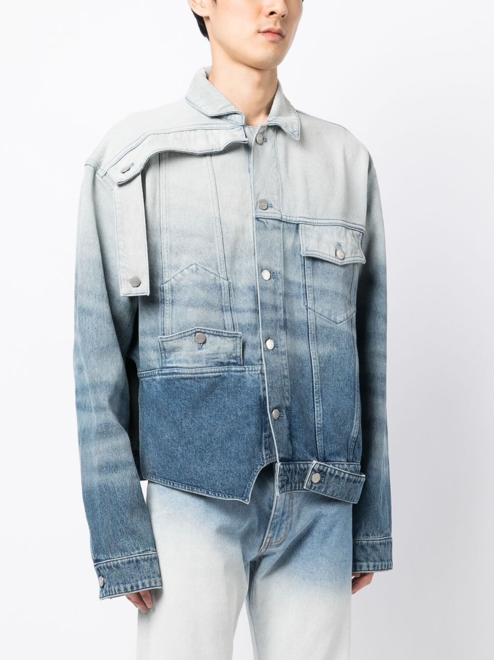 gradient-effect denim jacket - 3