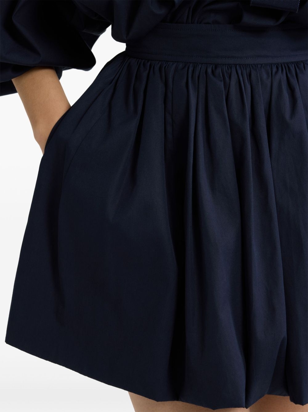 Bubble poplin mini skirt - 4