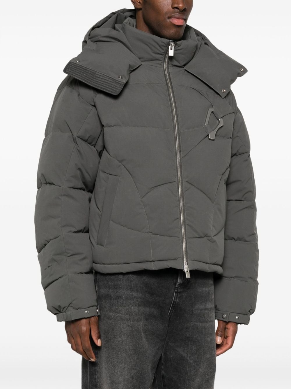 Abstract quilted down jacket - 3