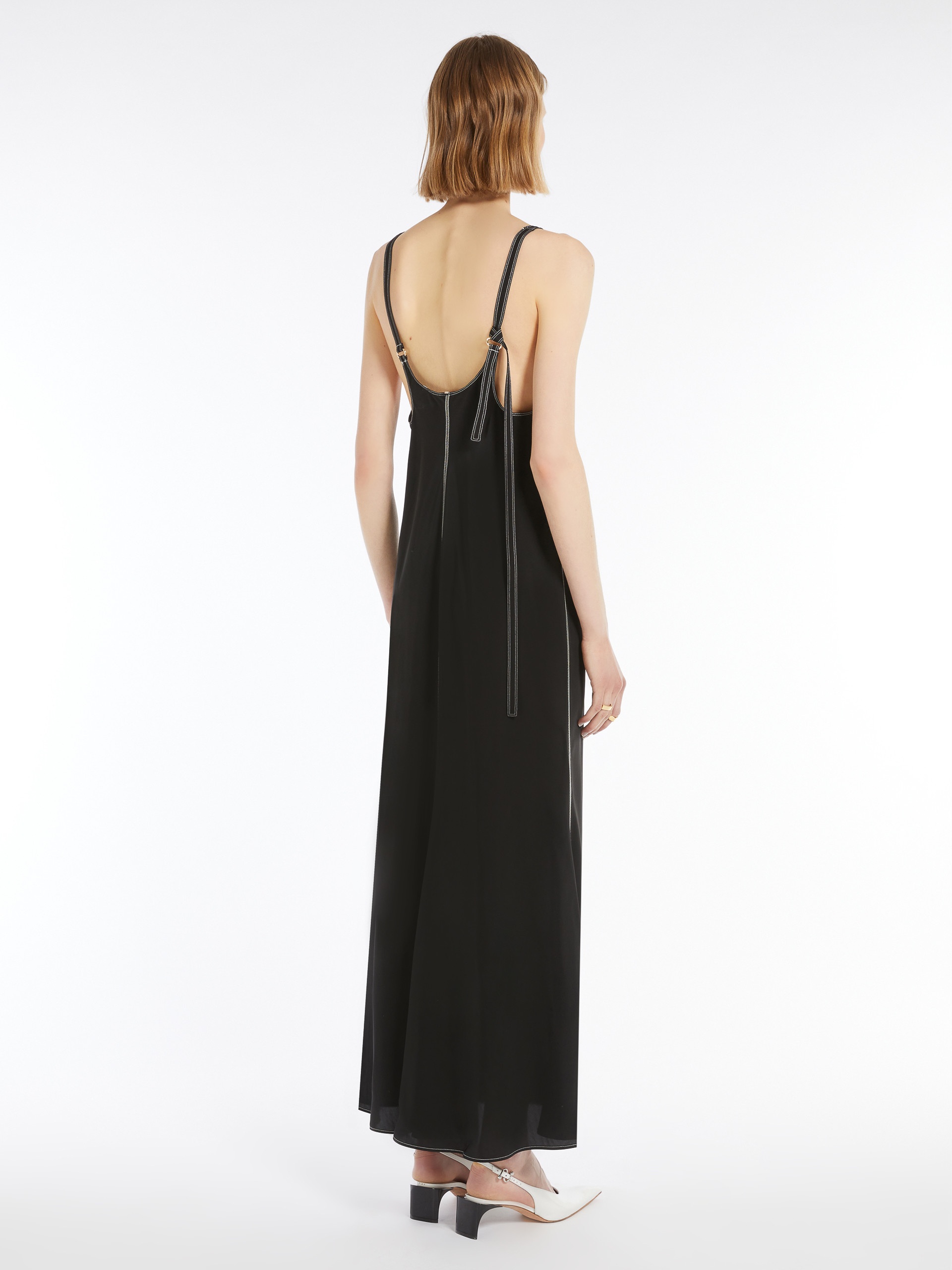 UNIONE Long dress with removable shoulder strap detail - 4