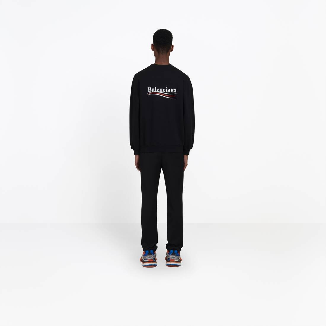 Men's Balenciaga Print Sweatshirt in Black - 7