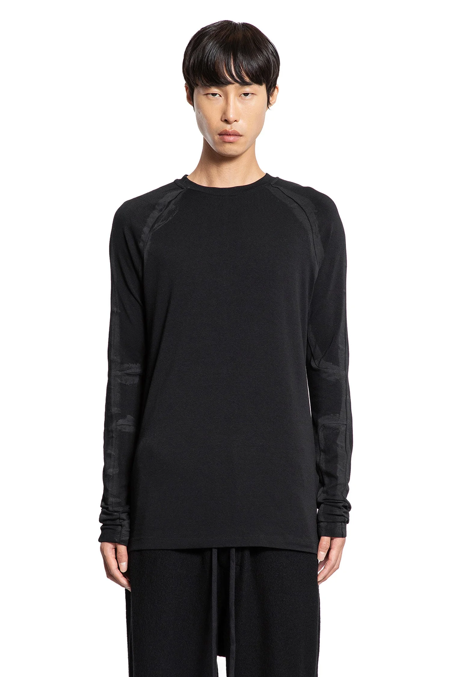 Stretch Cotton Modal Long Sleeve T-shirt - 1